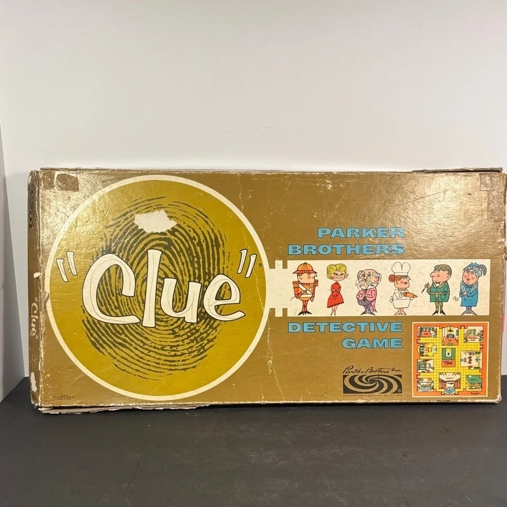Vintage 1963 Clue Board Game by Parker Brothers – Detective Game